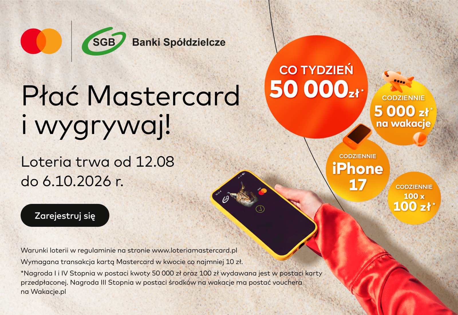 Grafika, która przekierowuje do strony z formularzem rejestracyjnym
